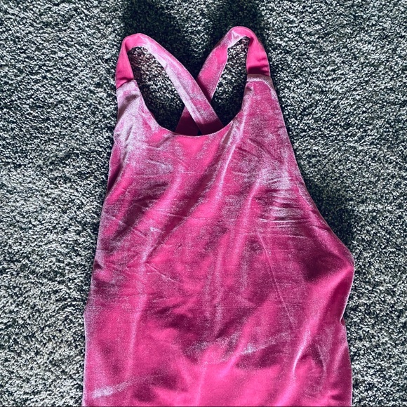 NWT Superdown Arabella hot pink velvet strappy mini dress - Picture 8 of 16